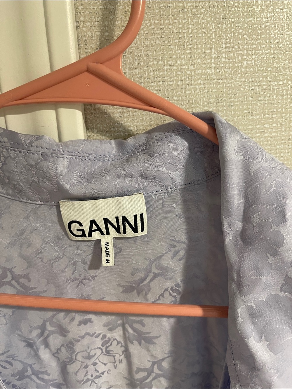 GANNI Lavender Wrap Midi Dress SZ 38 - Picture 3 of 7